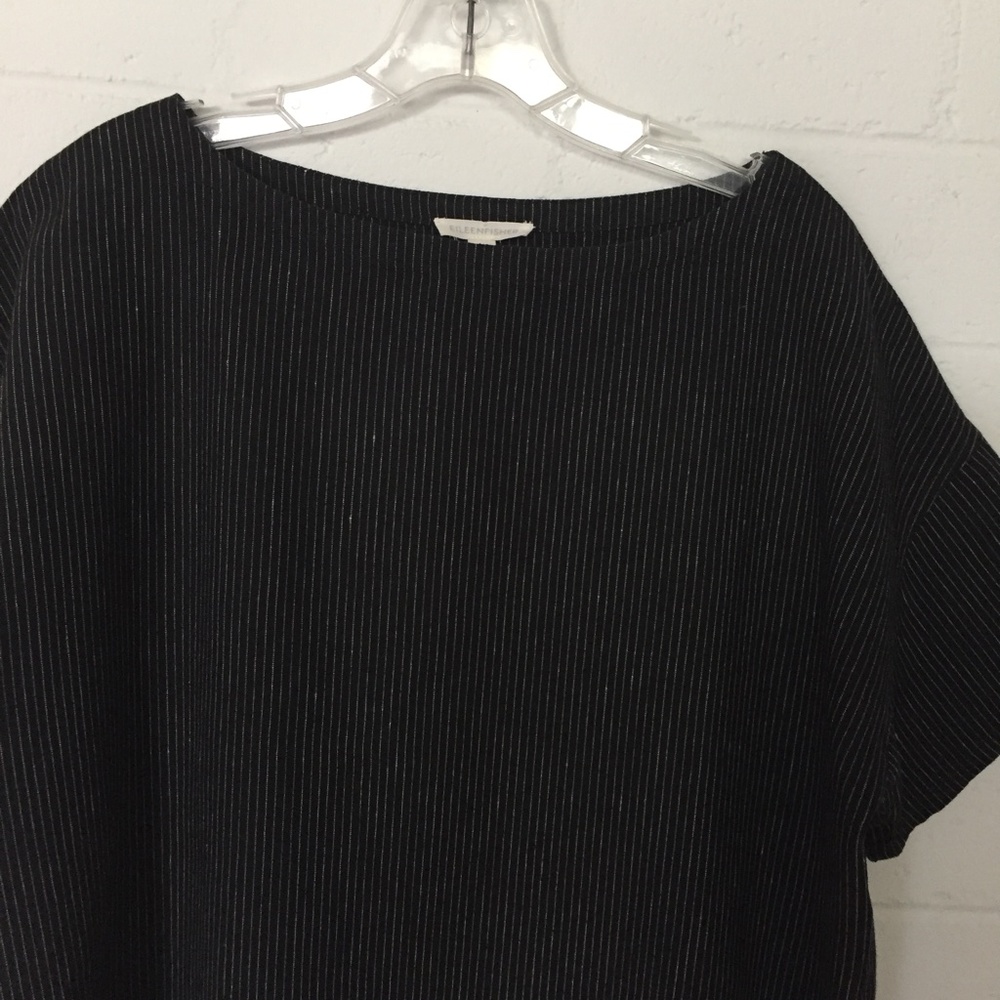 Eileen Fisher Pinstriped Top M - Picture 2 of 10